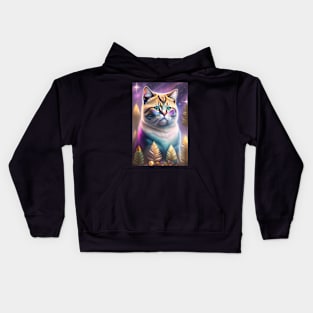 Goldy Glow British Shorthair Kids Hoodie